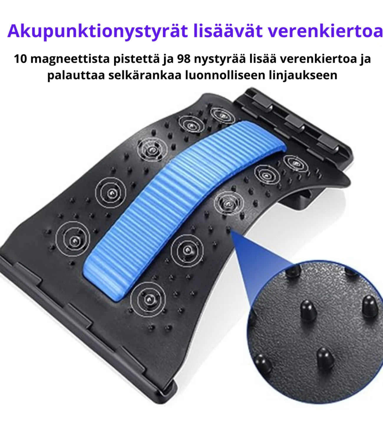 Tehokas selänvenytin selkäkipujen lievittämiseen ja ennaltaehkäisyyn.