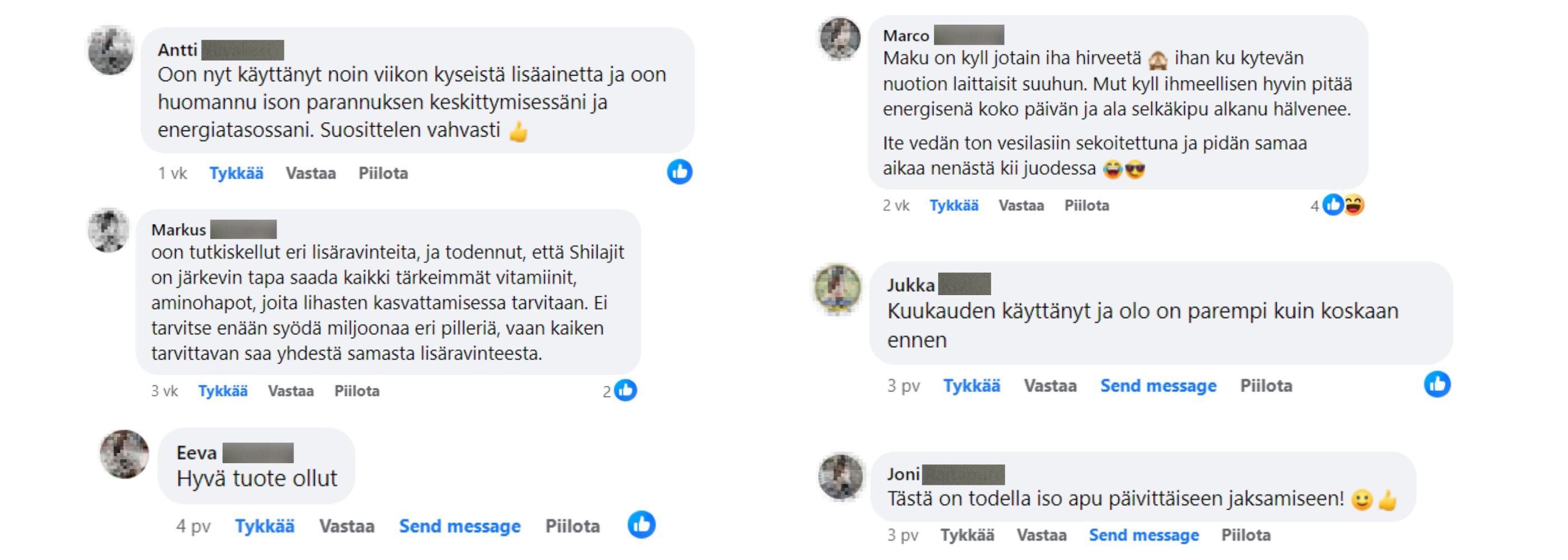 Shilajit on saanut paljon positiivista palautetta käyttäjiltä.