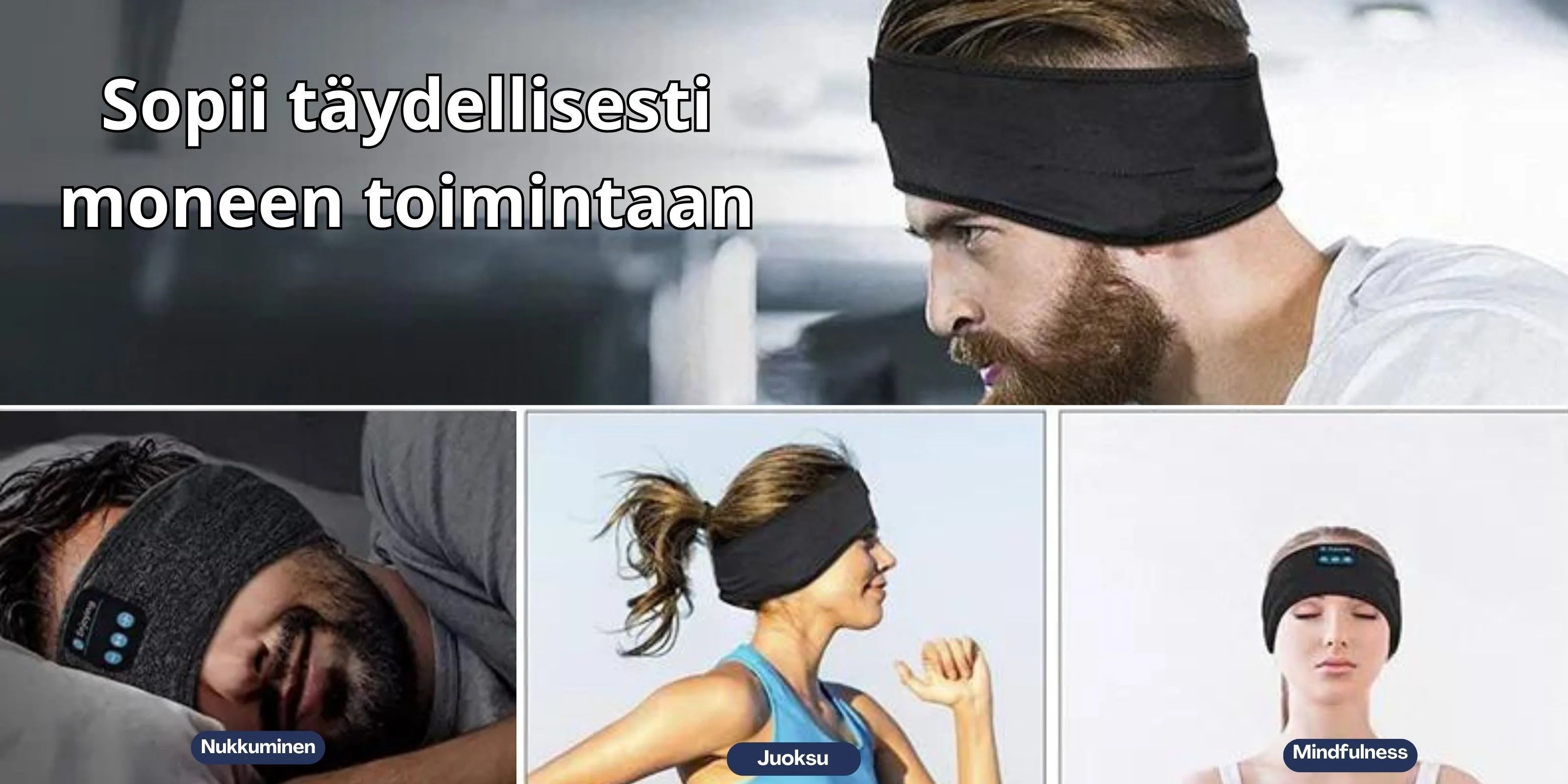 Painotettu Bluetooth unimaski syvempään uneen ja rentoutumiseen.