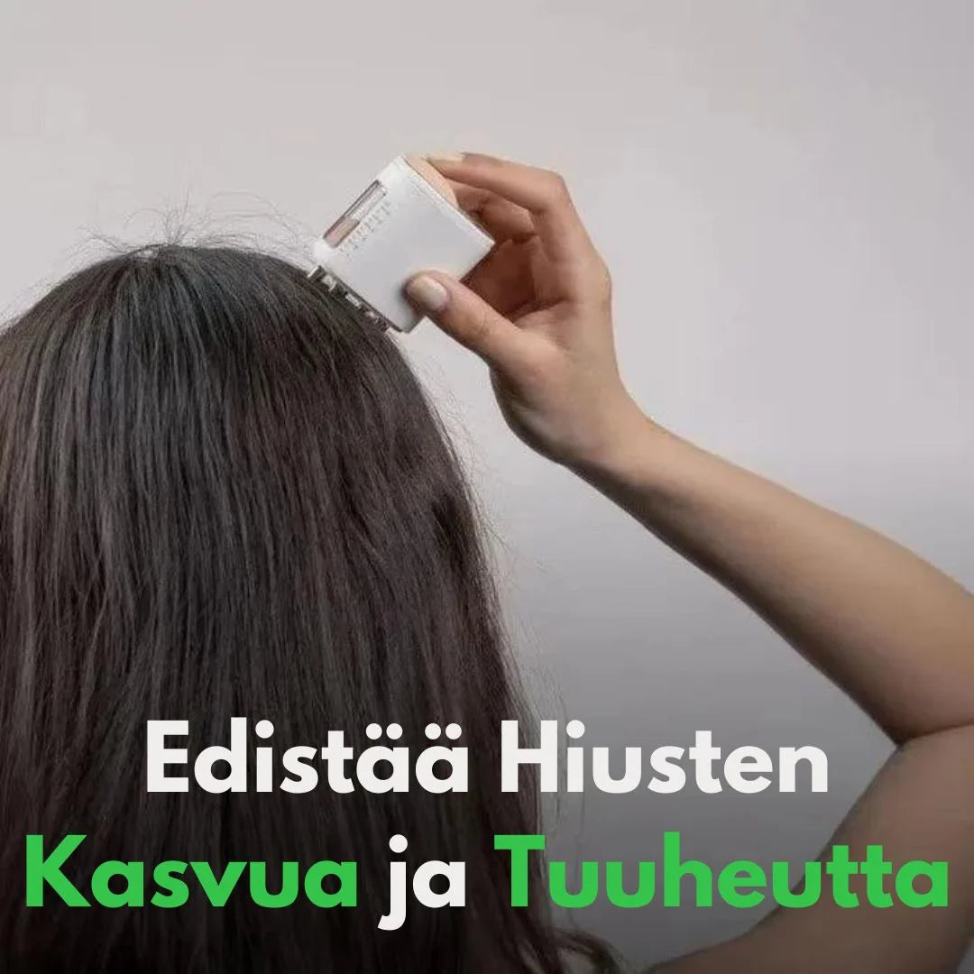 Paras päänahan hierontalaite, joka edistää hiusten kasvua ja rentouttaa päätä.