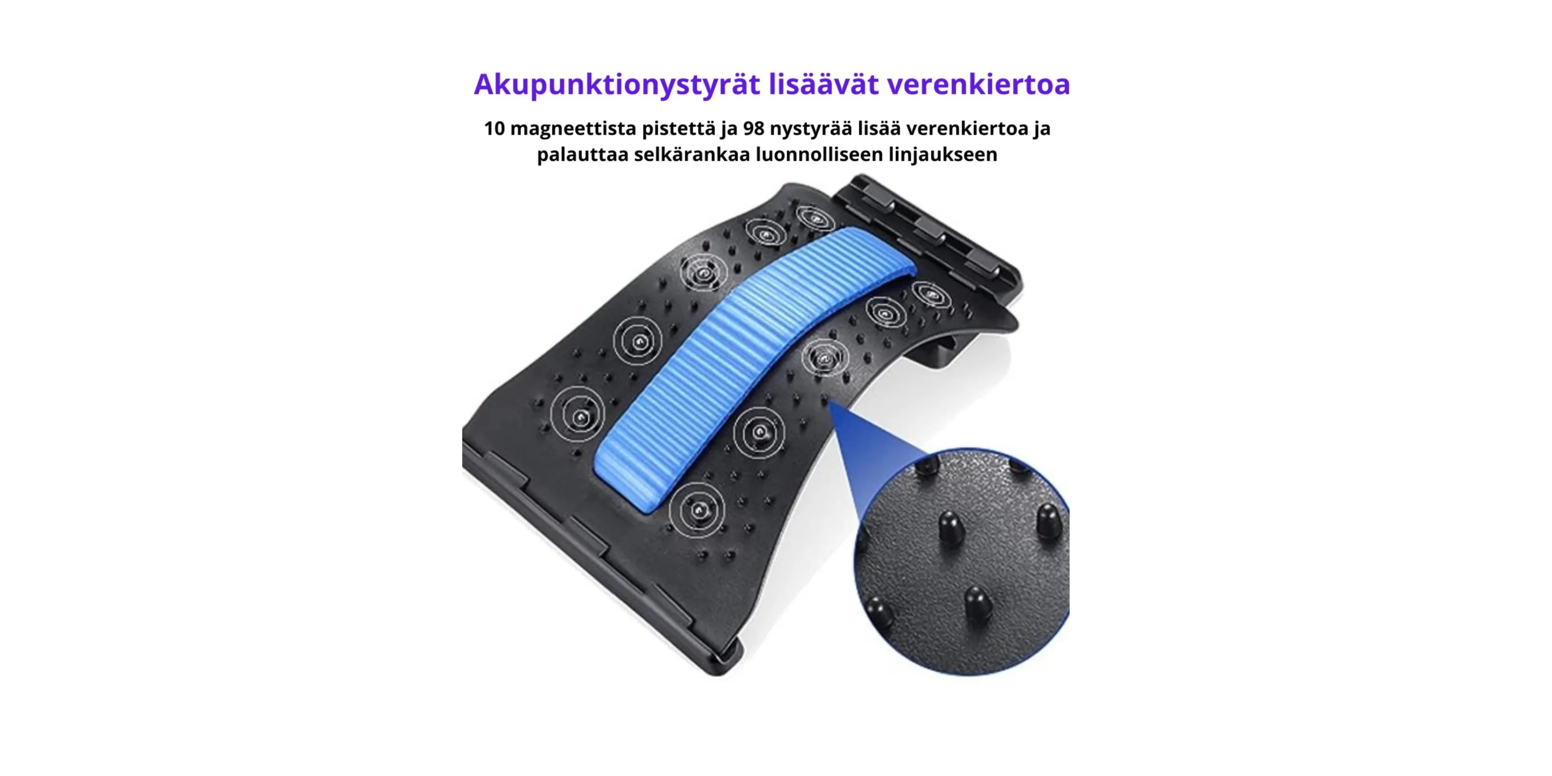 Selkäkaari selän venyttämiseen ja kivunlievitykseen.